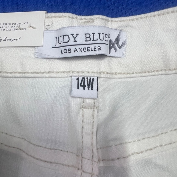 👖NWT🤩 |•JUDY BLUE•| Mid Rise Relaxed Fit Braided Racer Stripe Jeans Size 14W👖 - Picture 9 of 12